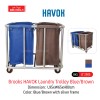 Brooks HAVOK Laundry Trolley Blue/Brown